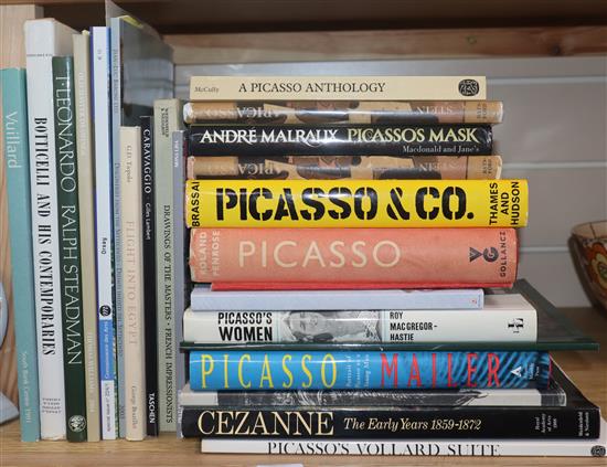 A quantity of reference books, mostly relating to Picasso